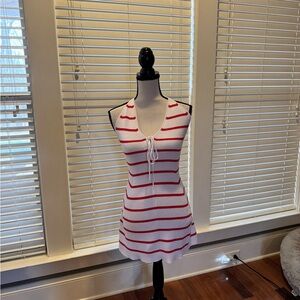 Wild Fable Red and White Striped Mini Dress
